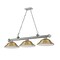 Z-Lite Cordon 3 Light Billiard, Brushed Nickel & Rubbed Brass 2306-3BN-SRB - alternate 6